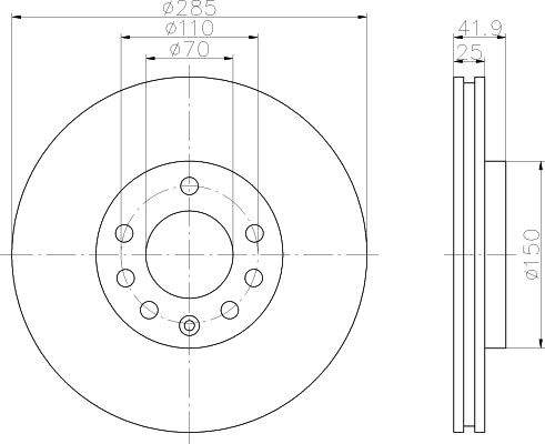 NF PARTS stabdžių diskas NF1699078